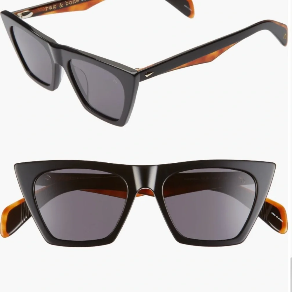 Rag & Bone Black and Tortoise Sunglasses - Picture 1 of 2